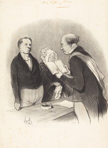 A polgármester előtt alkotó: Honoré Daumier