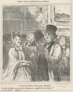 M. G. Moreau festménye előtt alkotó: Honoré Daumier
