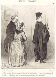 Azt mondani... hogy van egy fiunk, aki... ügyvéd... alkotó: Honoré Daumier