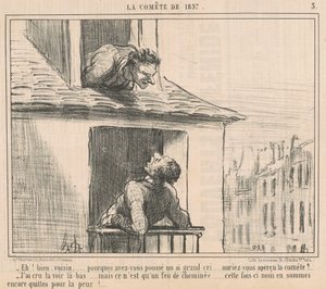 Hé! Hát szomszéd... miért lökdöstél... alkotó: Honoré Daumier