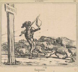 Kivándorlás alkotó: Honoré Daumier