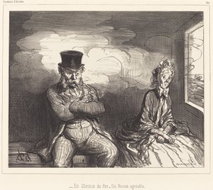 A vasúton... egy kedves szomszéd alkotó: Honoré Daumier