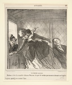 A vonaton: Madame becsengetett alkotó: Honoré Daumier