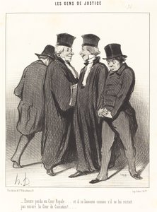 Ismét elveszett a királyi udvarban... és kesereg... alkotó: Honoré Daumier