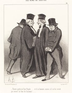 Ismét elveszett a királyi udvarban... és kesereg... alkotó: Honoré Daumier