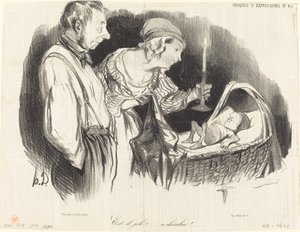 Szép-e!... ez a kerub!... alkotó: Honoré Daumier