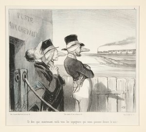 És ha most arra gondolunk, itt van az összes utazó, aki elhalad előttünk! alkotó: Honoré Daumier