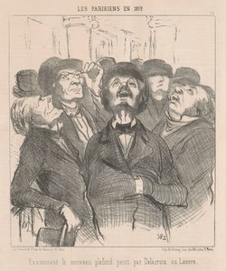 Az új mennyezet vizsgálata... alkotó: Honoré Daumier