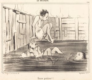 Rossz pozíció!!! alkotó: Honoré Daumier
