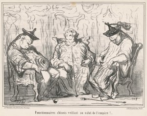 Tisztviselők ... vigyáznak a birodalom megmentésére! ... alkotó: Honoré Daumier