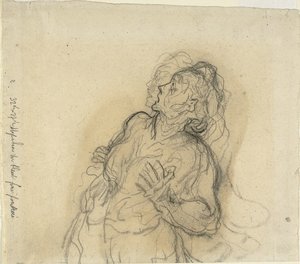 Megrémült Nő alkotó: Honoré Daumier