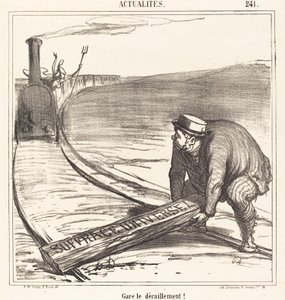 Állítsd meg a kisiklást! alkotó: Honoré Daumier