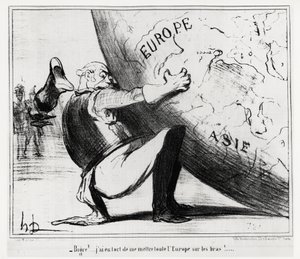 Németország: bigre!... tévedtem, amikor egész Európát a kezemre adtam. Illusztráció Honore Daumier (1808-1879), megjelent a "" Charivari" című újságban, január 25-én alkotó: Honoré Daumier