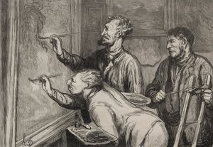 Az utolsó érintés megadása alkotó: Honoré Daumier