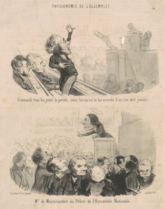 Minden nap szót kér... alkotó: Honoré Daumier