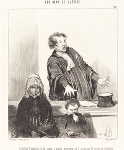 Megvédi az árvát és az özvegyet, hacsak... alkotó: Honoré Daumier