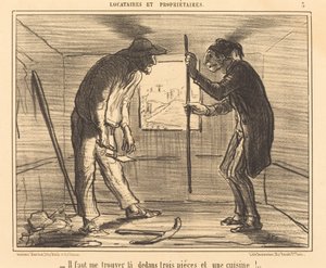 Meg kell találnod... három szobát... alkotó: Honoré Daumier