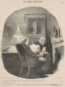 Úgy tűnik, most láttuk újra a tengeri kígyót... alkotó: Honoré Daumier
