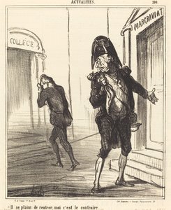 Panaszkodik, hogy hazajön... alkotó: Honoré Daumier