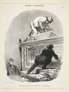 A bérbeadótól, a bérlőktől és a tulajdonosoktól való javítási igény okozta kényelmetlenség alkotó: Honoré Daumier