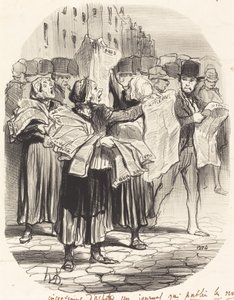 Az újságvásárlás hátránya... alkotó: Honoré Daumier