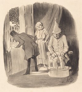 A szállás elhelyezésének hátránya... alkotó: Honoré Daumier