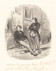 A rossz festmény elküldésének hátránya... alkotó: Honoré Daumier