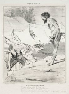 Odüsszeusz bemutatása Nauszikában alkotó: Honoré Daumier