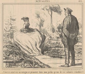 Szeretnék hurrikánt látni... alkotó: Honoré Daumier