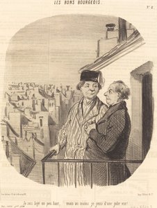 Kicsit magasan lakom... de... élvezem a szép kilátást! alkotó: Honoré Daumier