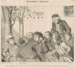 Meggondolatlan fiatalok, akik elragadtatják magukat... alkotó: Honoré Daumier