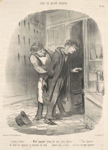 Inni akarok! De mióta mondom... alkotó: Honoré Daumier
