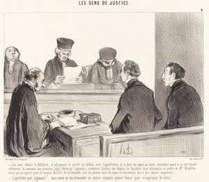 A Bíróság kiüresíti a tanácskozást... alkotó: Honoré Daumier