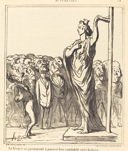 Franciaország készül átjutni... alkotó: Honoré Daumier