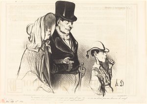 Az anyuka – Jó enni az árpacukrát!... alkotó: Honoré Daumier
