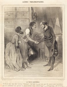 A választási látogatás alkotó: Honoré Daumier