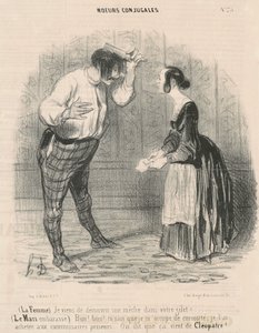 Feleség. Most fedeztem fel egy kanócot... alkotó: Honoré Daumier