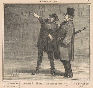 Látod az üstököst? ... Ott fönt ... alkotó: Honoré Daumier