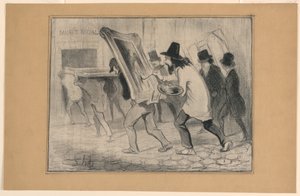 A festmények fogadásának utolsó napja, Charivariból alkotó: Honoré Daumier