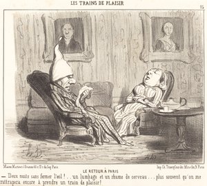 A visszatérés Párizsba alkotó: Honoré Daumier