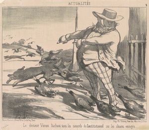 Doktor Véron elengedi az összes kacsát... alkotó: Honoré Daumier