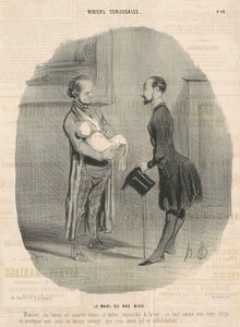 Kékharisnya férje... alkotó: Honoré Daumier