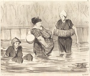 Az óvatos fürdőzők alkotó: Honoré Daumier