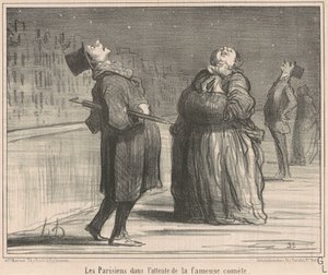 A párizsiak várják a... alkotó: Honoré Daumier