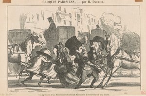 Egy flanerie felszereltsége... alkotó: Honoré Daumier
