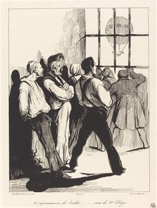 Júliusi ünnepségek... kilátás a Ste. Pelagia alkotó: Honoré Daumier