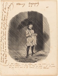 A feleségem azt mondta nekem: várj öt percet... alkotó: Honoré Daumier