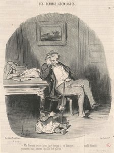 A feleségem sokáig marad ezen a banketten... alkotó: Honoré Daumier
