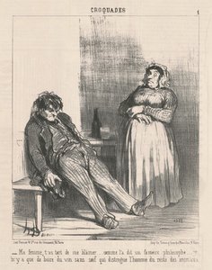 Feleségem, tévedsz, hogy engem hibáztatsz... alkotó: Honoré Daumier