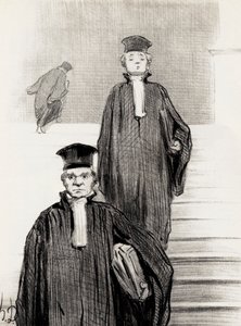 Az Igazságügyi Palota főlépcsős ügye, 1848. alkotó: Honoré Daumier